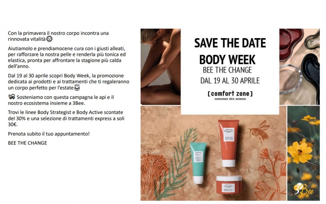 Confort Zone SAVE THE DATE BODY WEEK